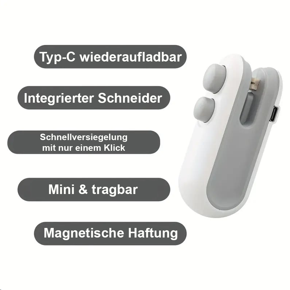 Mini-Siegelmaschine – hält Lebensmittel frisch 🧊