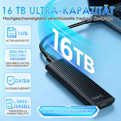 🏆Blitzverkauf⚡ Über 50.000 verkauft! Fast ausverkauft – 🔥16TB tragbare Mini-SSD mit großer Kapazität und Type-C