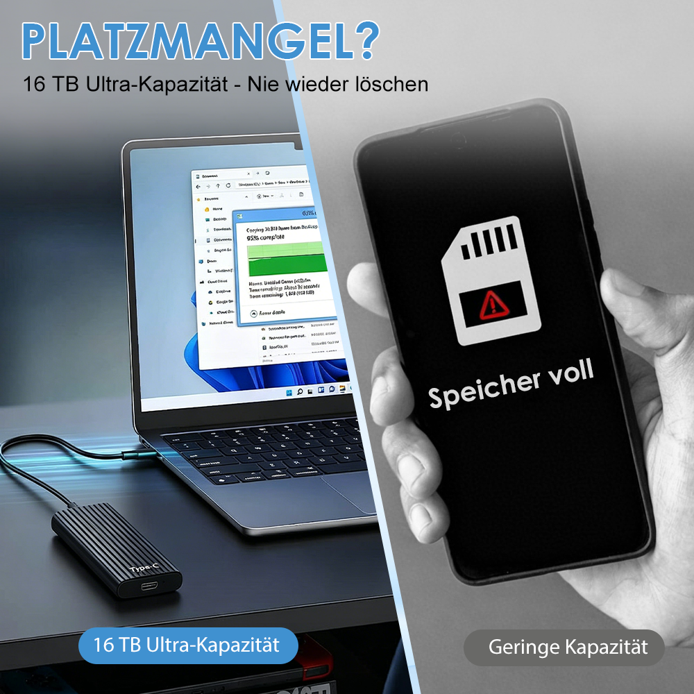 🏆Blitzverkauf⚡ Über 50.000 verkauft! Fast ausverkauft – 🔥16TB tragbare Mini-SSD mit großer Kapazität und Type-C