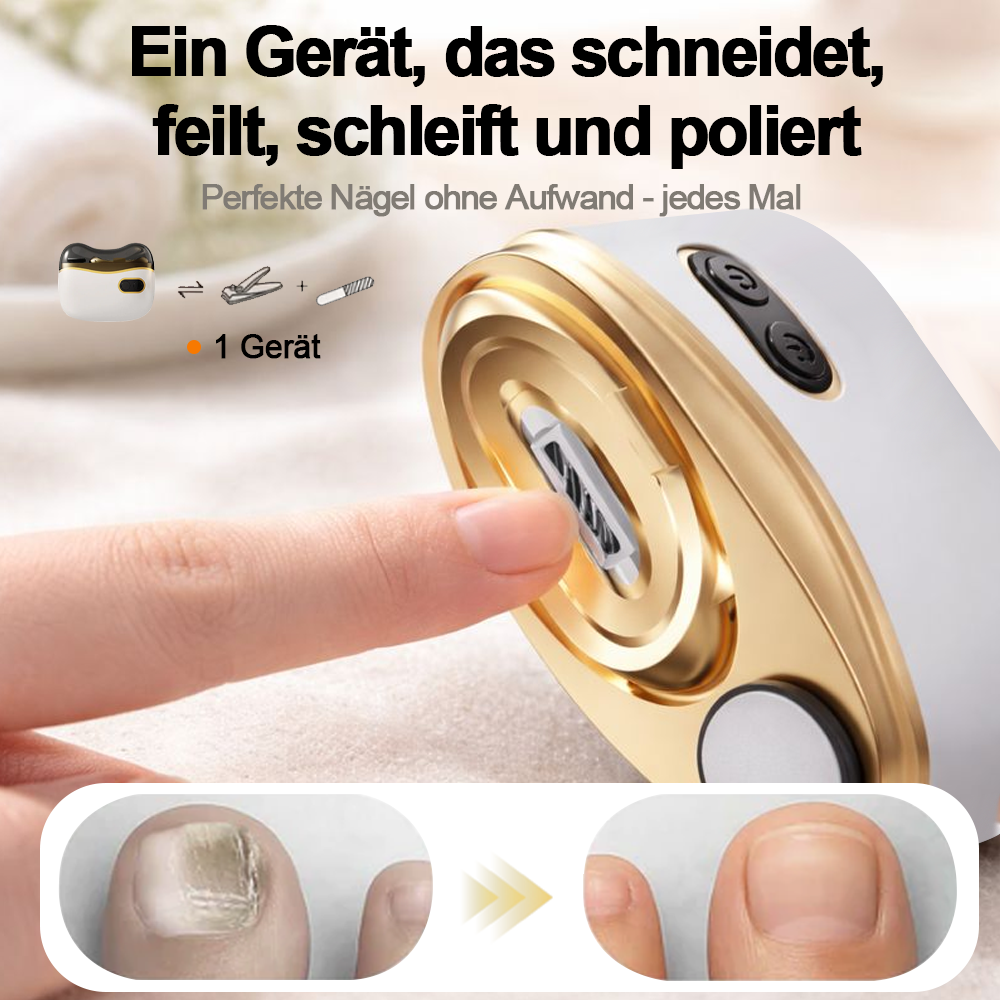 💥LETZTER TAG VERKAUF 50% RABATT💥 2-in-1 Elektrischer Nagelknipser & Polierer 🏆 Universelle automatische Nagelfeile für Erwachsene und Kinder👶
