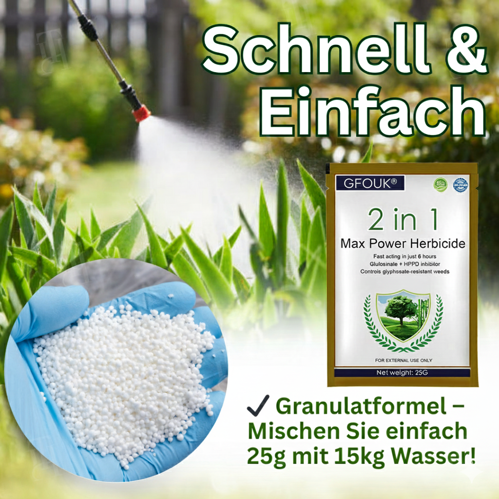 GFOUK® 2-in-1 Max Power Herbizid – 6-Stunden-Wirkung – 🇩🇪Kein Warten mehr🇩🇪 (upsell)