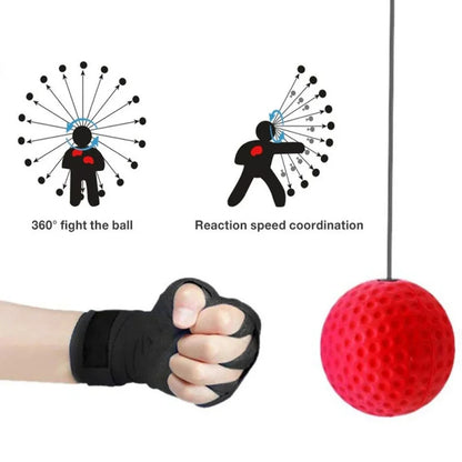 Box-Reaktionsball mit Stirnband für Reflex- und Koordinationstraining.
