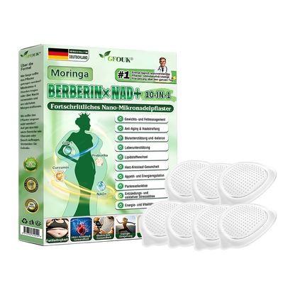 Offizieller Store 🇩🇪 |💝𝐆𝐅𝐎𝐔𝐊® Moringa · Berberin × NAD+ 10-in-1  Advanced Nano Mikronadel-Patch 🇩🇪 (Nur einmal täglich, sichtbare Veränderungen in 7 Tagen) ✅ Für Fettleibigkeit, schlaffe Haut, Diabetes, Schlafapnoe, Gelenkprobleme und mehr