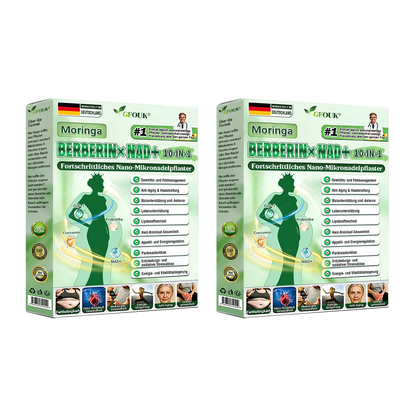 Offizieller Store 🇩🇪 |💝𝐆𝐅𝐎𝐔𝐊® Moringa · Berberin × NAD+ 10-in-1  Advanced Nano Mikronadel-Patch 🇩🇪 (Nur einmal täglich, sichtbare Veränderungen in 7 Tagen) ✅ Für Fettleibigkeit, schlaffe Haut, Diabetes, Schlafapnoe, Gelenkprobleme und mehr