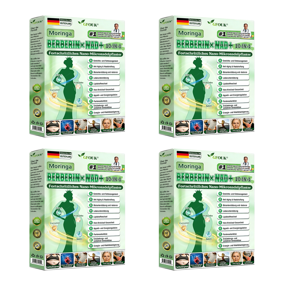 Offizieller Store 🇩🇪 |💝𝐆𝐅𝐎𝐔𝐊® Moringa · Berberin × NAD+ 10-in-1  Advanced Nano Mikronadel-Patch 🇩🇪 (Nur einmal täglich, sichtbare Veränderungen in 7 Tagen) ✅ Für Fettleibigkeit, schlaffe Haut, Diabetes, Schlafapnoe, Gelenkprobleme und mehr