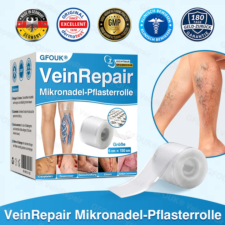 🇩🇪👨‍⚕️✅GFOUK® VeinRepair Mikronadel-Pflasterrolle⚡Sofortige Linderung, langfristige Ergebnisse