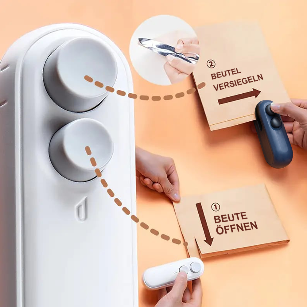 Mini-Siegelmaschine – hält Lebensmittel frisch 🧊