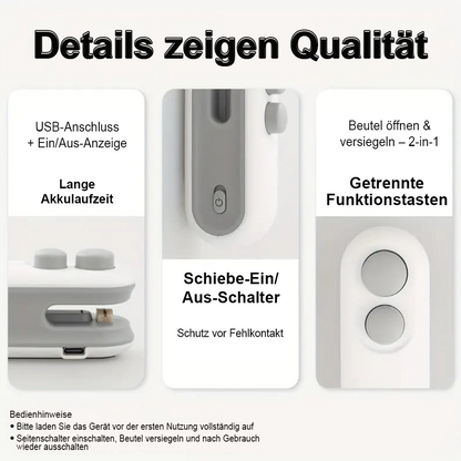Mini-Siegelmaschine – hält Lebensmittel frisch 🧊
