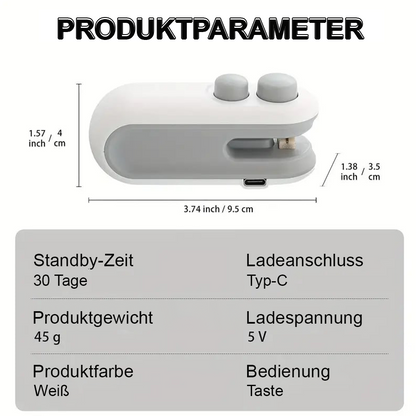 Mini-Siegelmaschine – hält Lebensmittel frisch 🧊